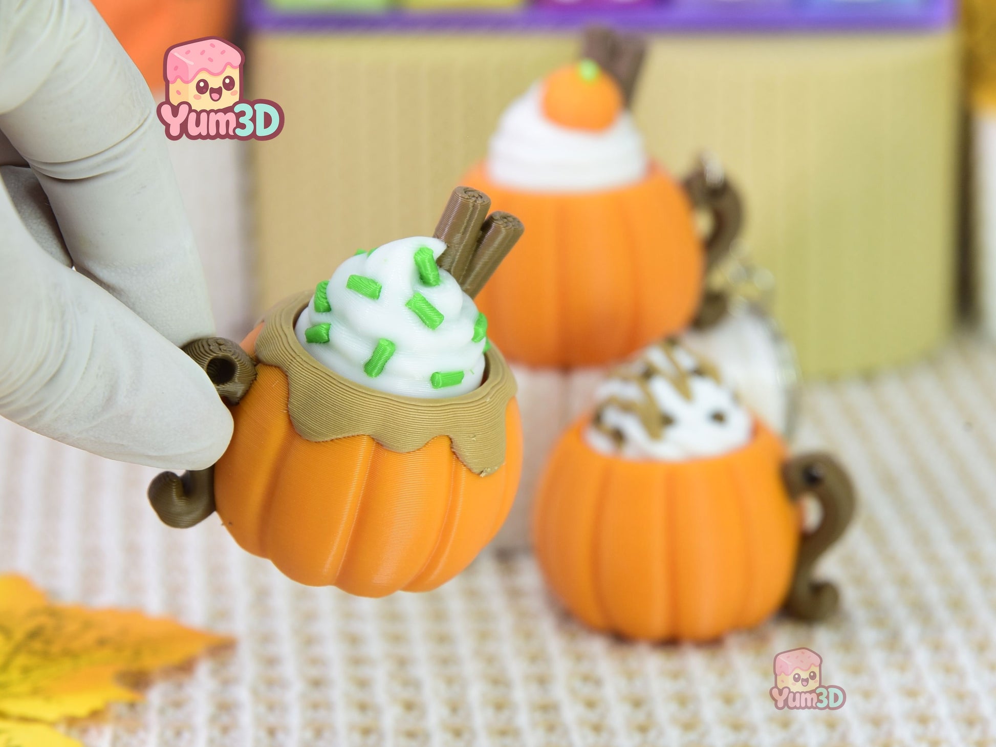 Yum3D-Autumn Pumpkin Spice Latte Set of Clicker Keychains_02.jpg