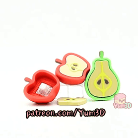 Yum3D-Pear and Apple Set of Clicker Keychains_10.gif