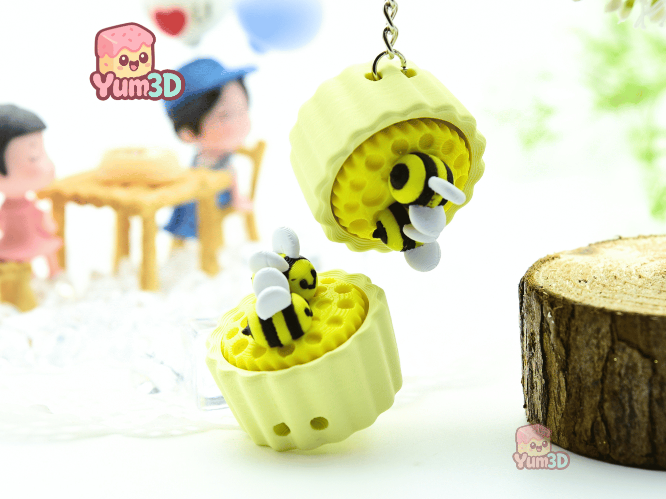 Yum3D-Bee On Cupcake Fidget Clicker Keychain_06.png