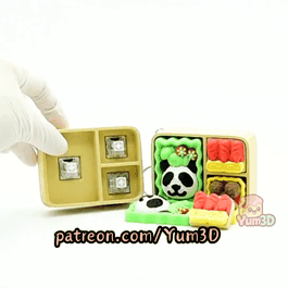 Yum3D-Bento Lunch for Food Lovers Fidget Clicker Keychain_10.gif