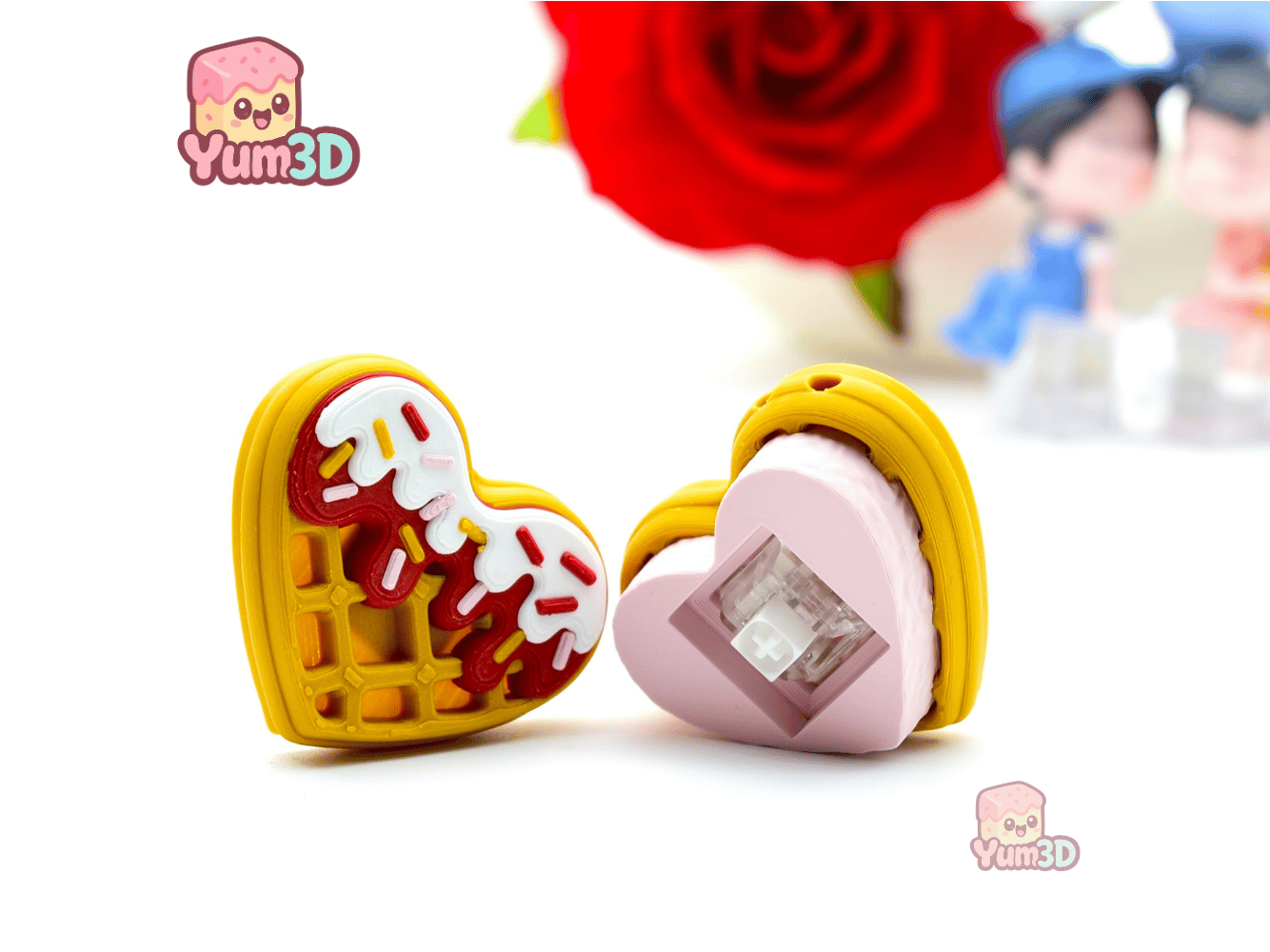 Yum3D-Valentine Heart Waffle Fidget Clicker Keychain_03.png