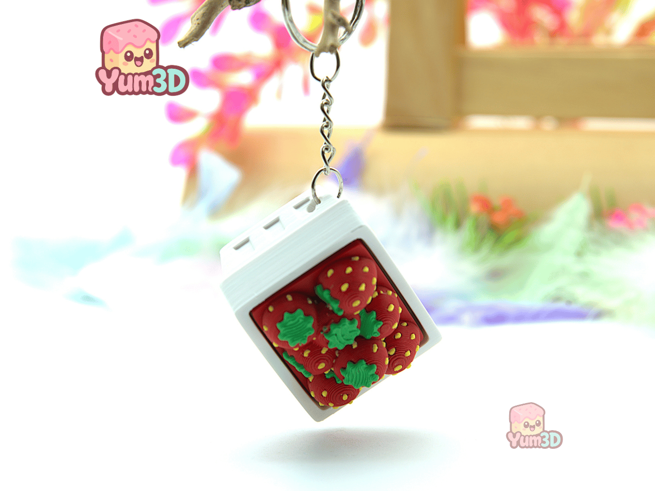 Yum3D-Strawberry Basket Fidget Clicker Keychain_07.png