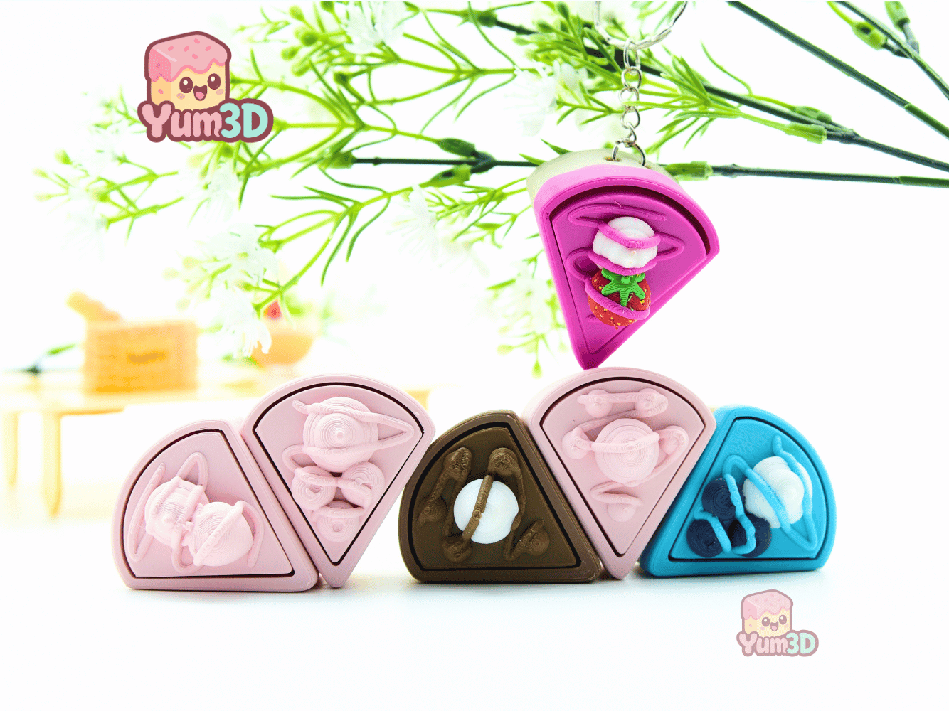 Yum3D-Spring Dripping Cakes Set of Clicker Keychains_05.png