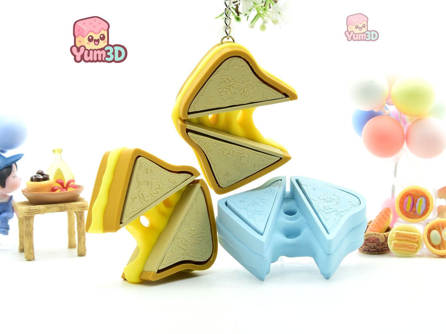 Yum3D-Melty Grilled Cheese Fidget Led Clicker Keychain_04.jpg