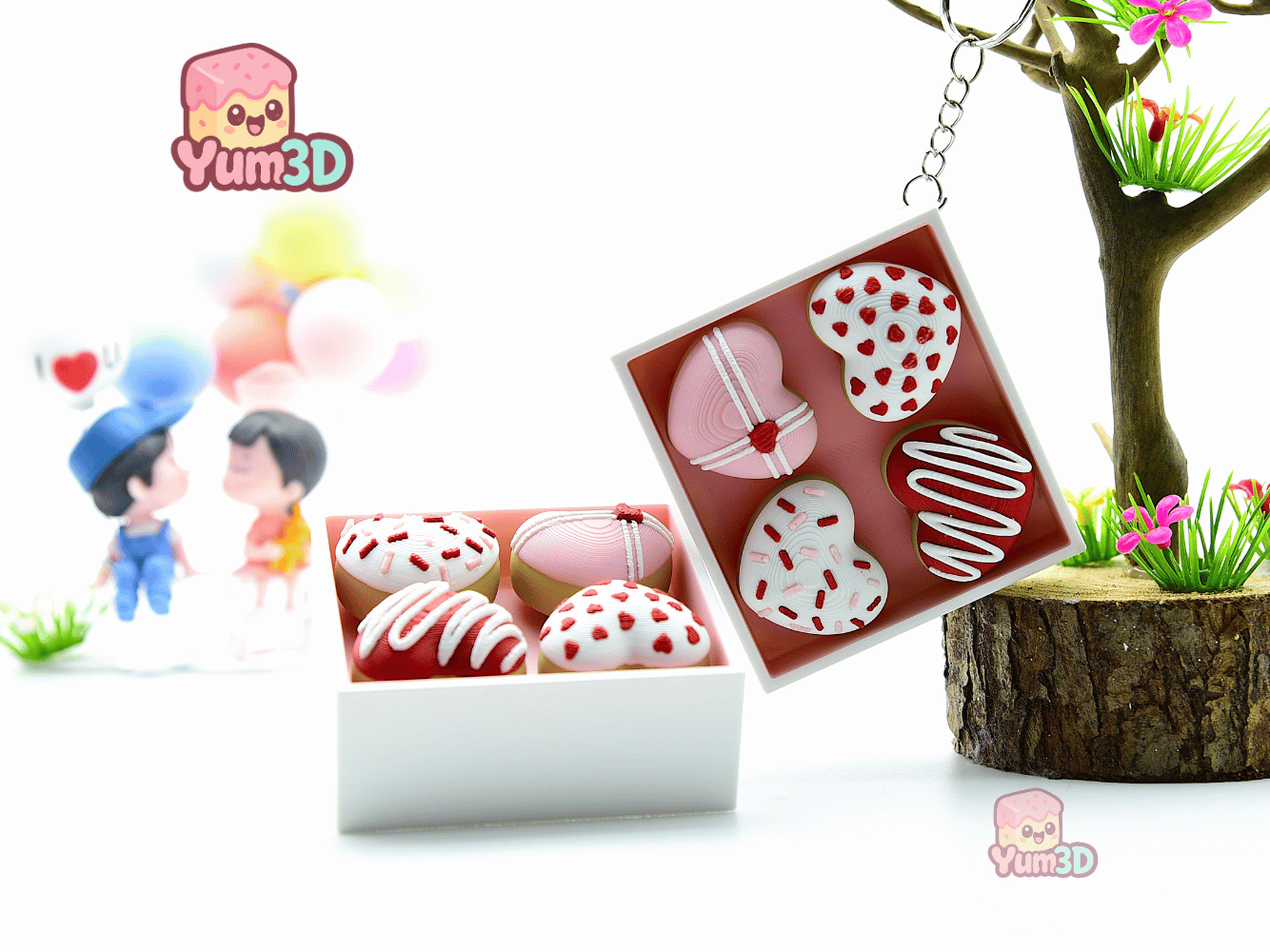 Yum3D-Valentine Donut Box Fidget Clicker Keychain_06.png