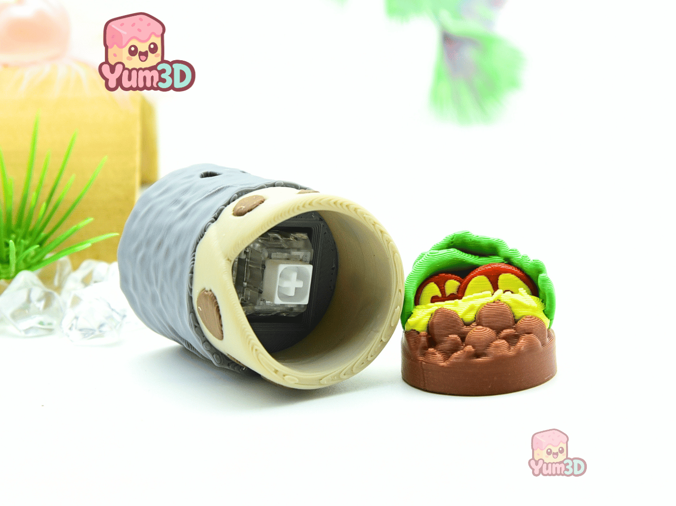 Yum3D-Burrito for Food Lovers Fidget Clicker Keychain_03.png