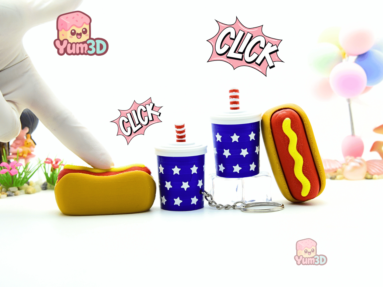 Yum3D-Playful Hot Dog and Soda Fidget Clicker Keychain_01.png