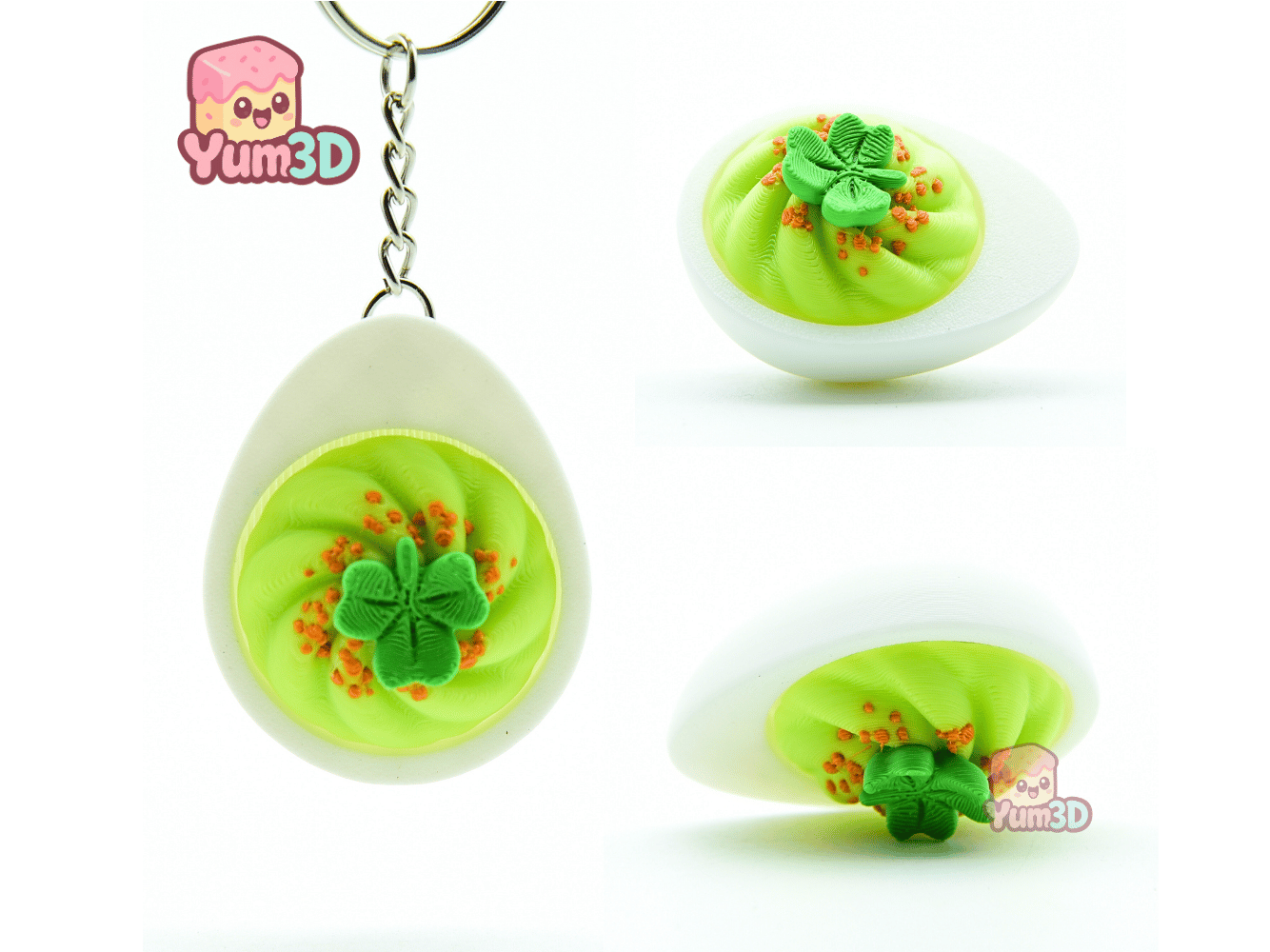 Yum3D-Shamrock Deviled Egg Fidget Clicker Keychain_02.png
