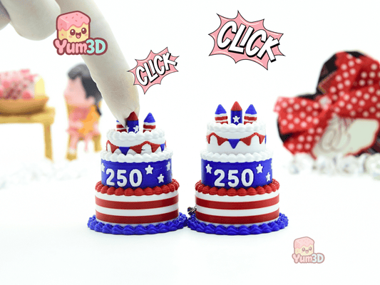 Yum3D-July 4th Patriotic Celebration Cake Set of Clicker Keychains_01.png