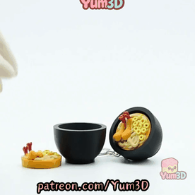 Yum3D-Tempura Ramen Fidget Clicker Keychain_11.gif