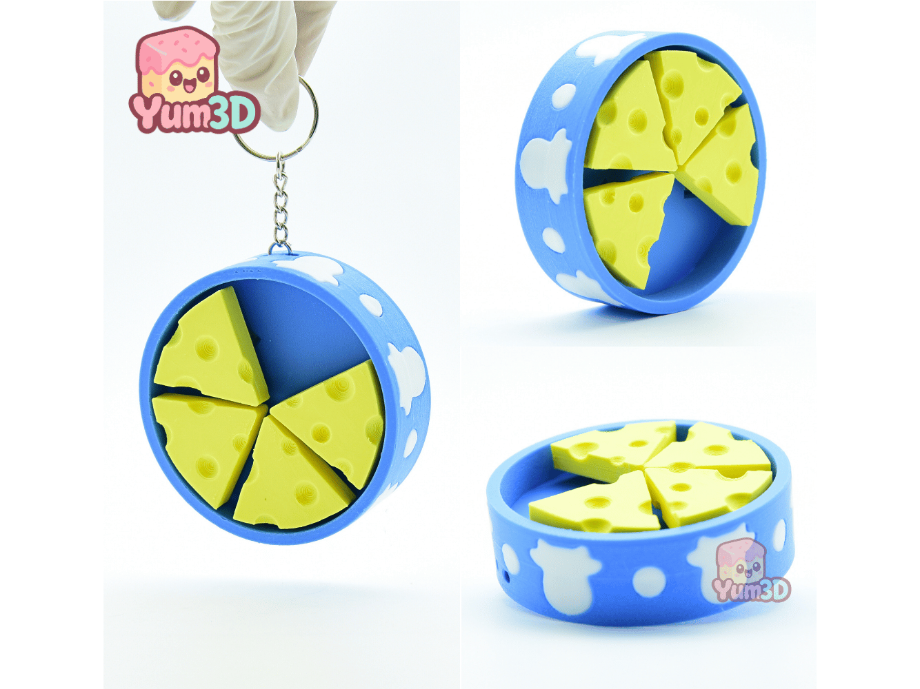 Yum3D-Cheese Slice Box Set of Clicker Keychains_02.png