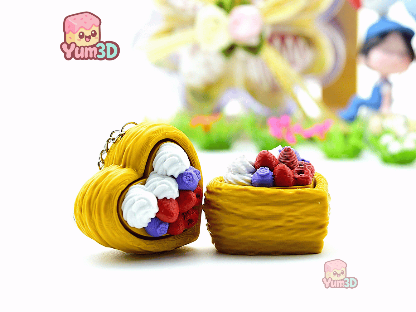 Yum3D-Valentine Heart Fruit Tart Fidget Clicker Keychain_10.png