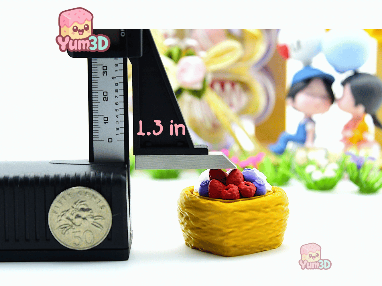 Yum3D-Valentine Heart Fruit Tart Fidget Clicker Keychain_04.png