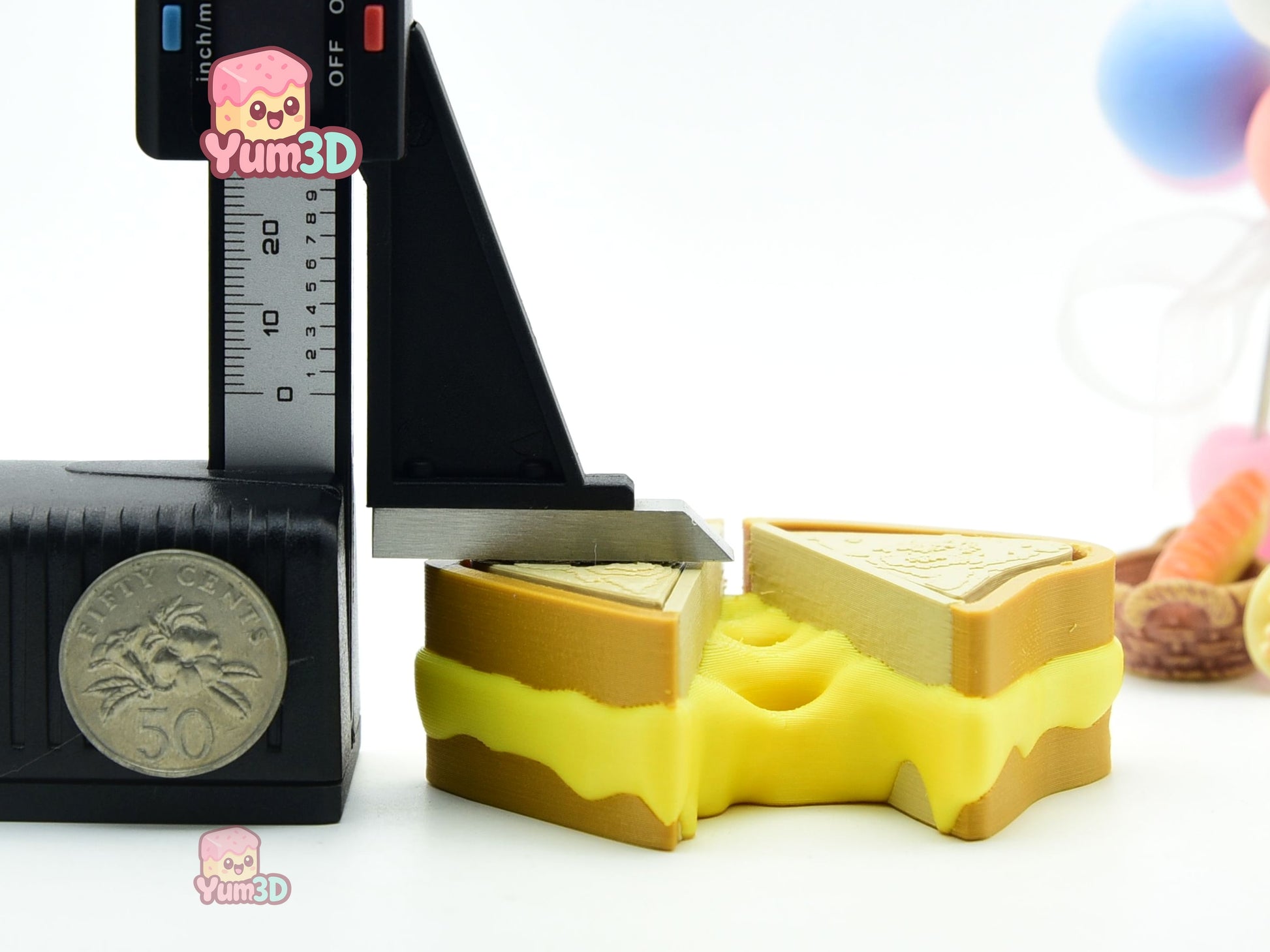 Yum3D-Melty Grilled Cheese Fidget Led Clicker Keychain_03.jpg