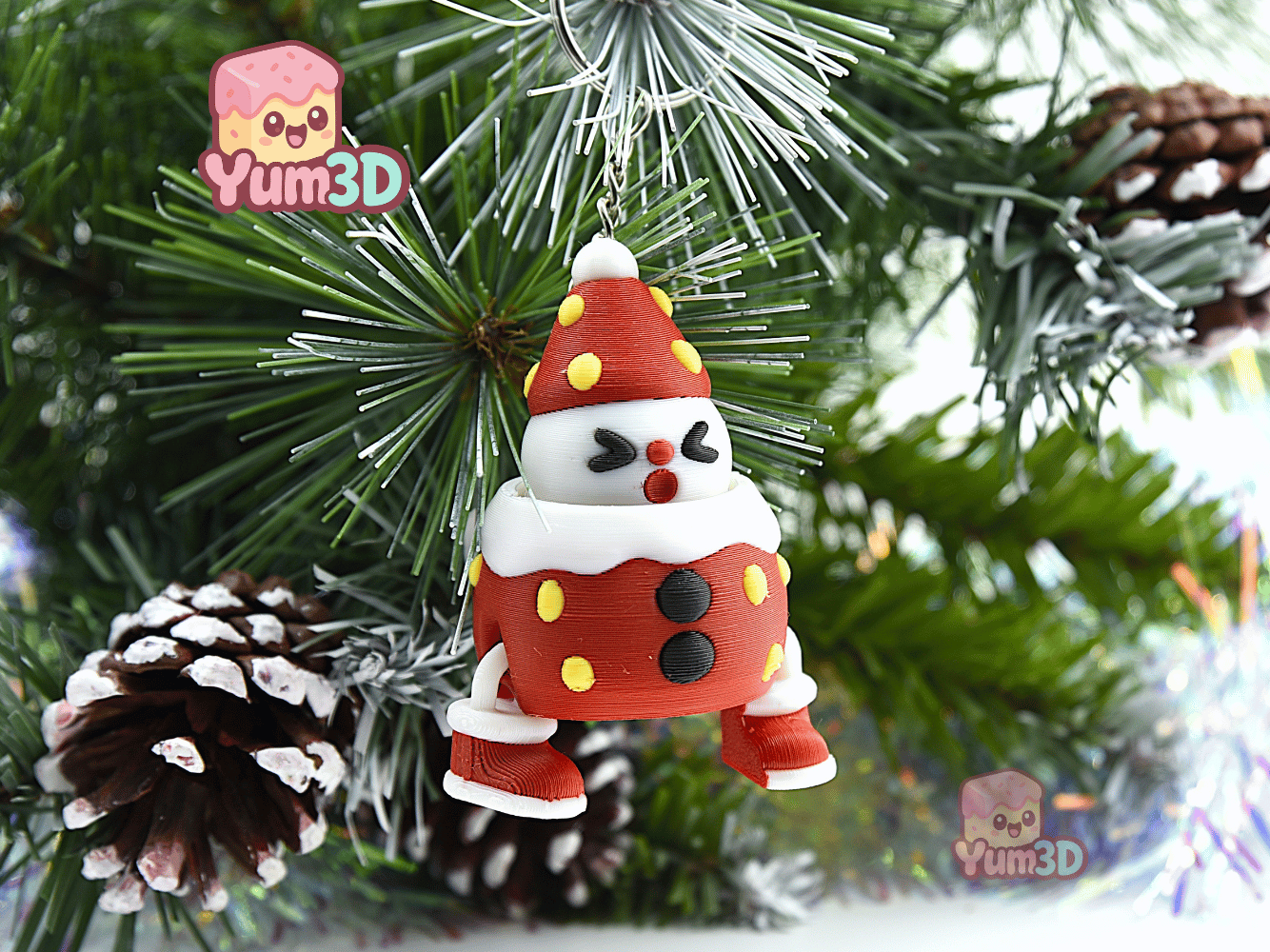 Yum3D-Snowy Holiday Strawberry Articulated Fidget Clicker Keychain_07.png