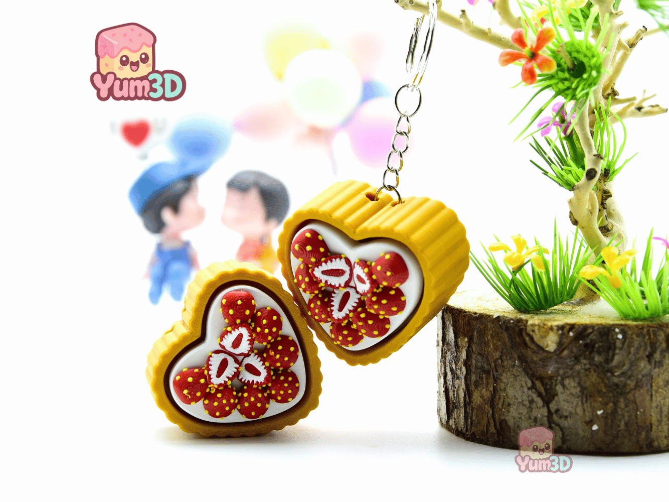 Yum3D-Strawberry Tart Fidget Clicker Keychain_06.png