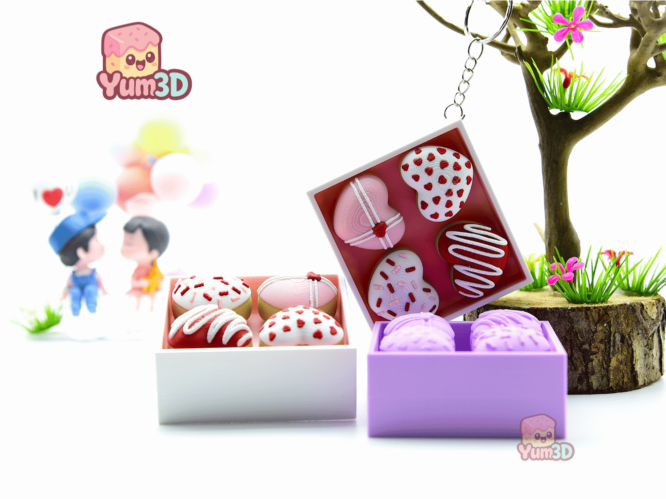 Yum3D-Valentine Donut Box Fidget Clicker Keychain_05.png