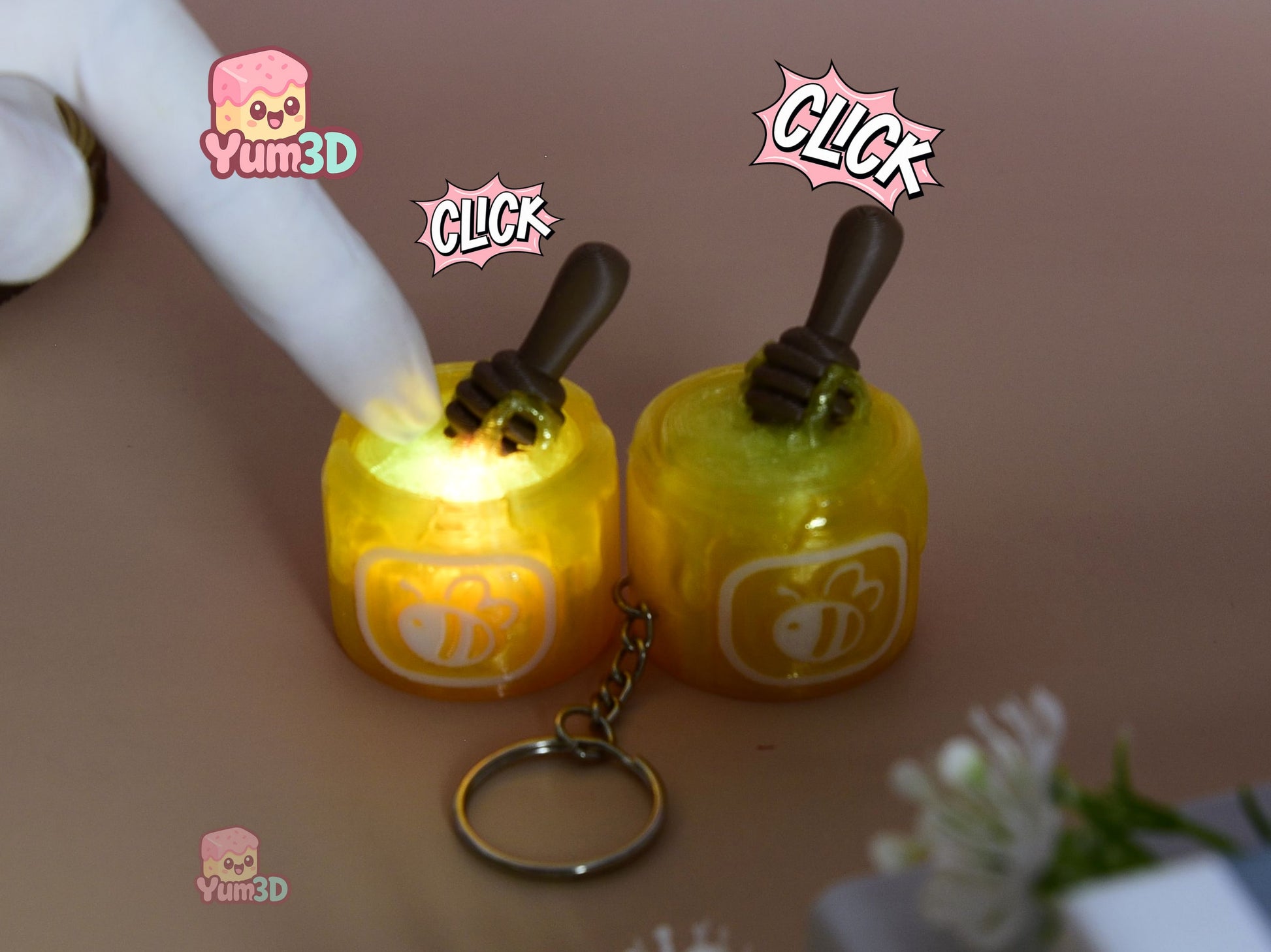 Yum3D-Sweet Honey Jar Fidget Led Clicker Keychain_01.jpg