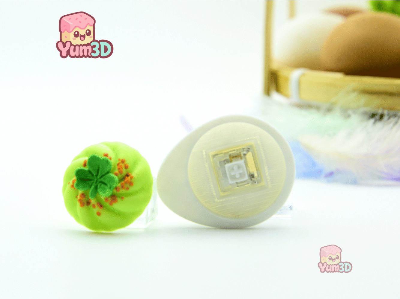 Yum3D-Shamrock Deviled Egg Fidget Clicker Keychain_03.png