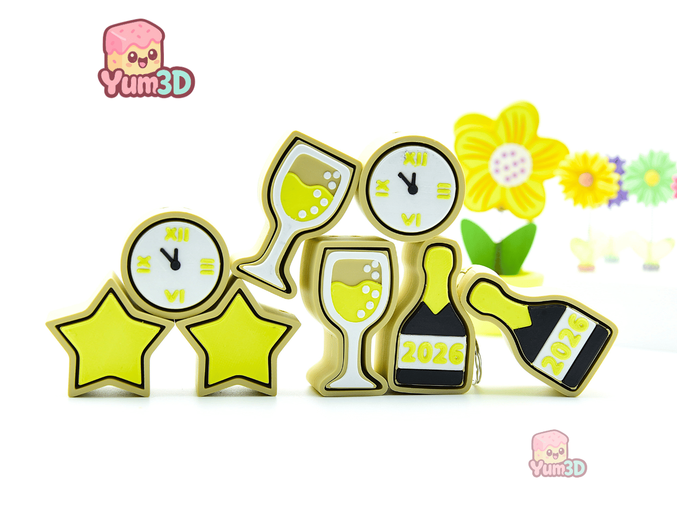 Yum3D-New Year's Celebration Cookies Set of Clicker Keychains_09.png