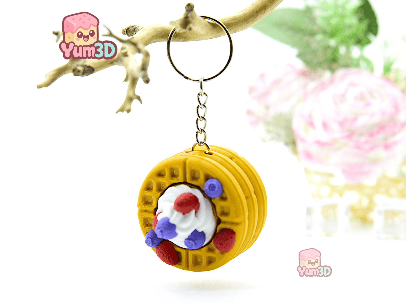 Yum3D-Spring Sweet Berry Waffle Fidget Clicker Keychain_07.png