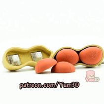 Yum3D-Cute Peanut Fidget Clicker Keychain_11.gif