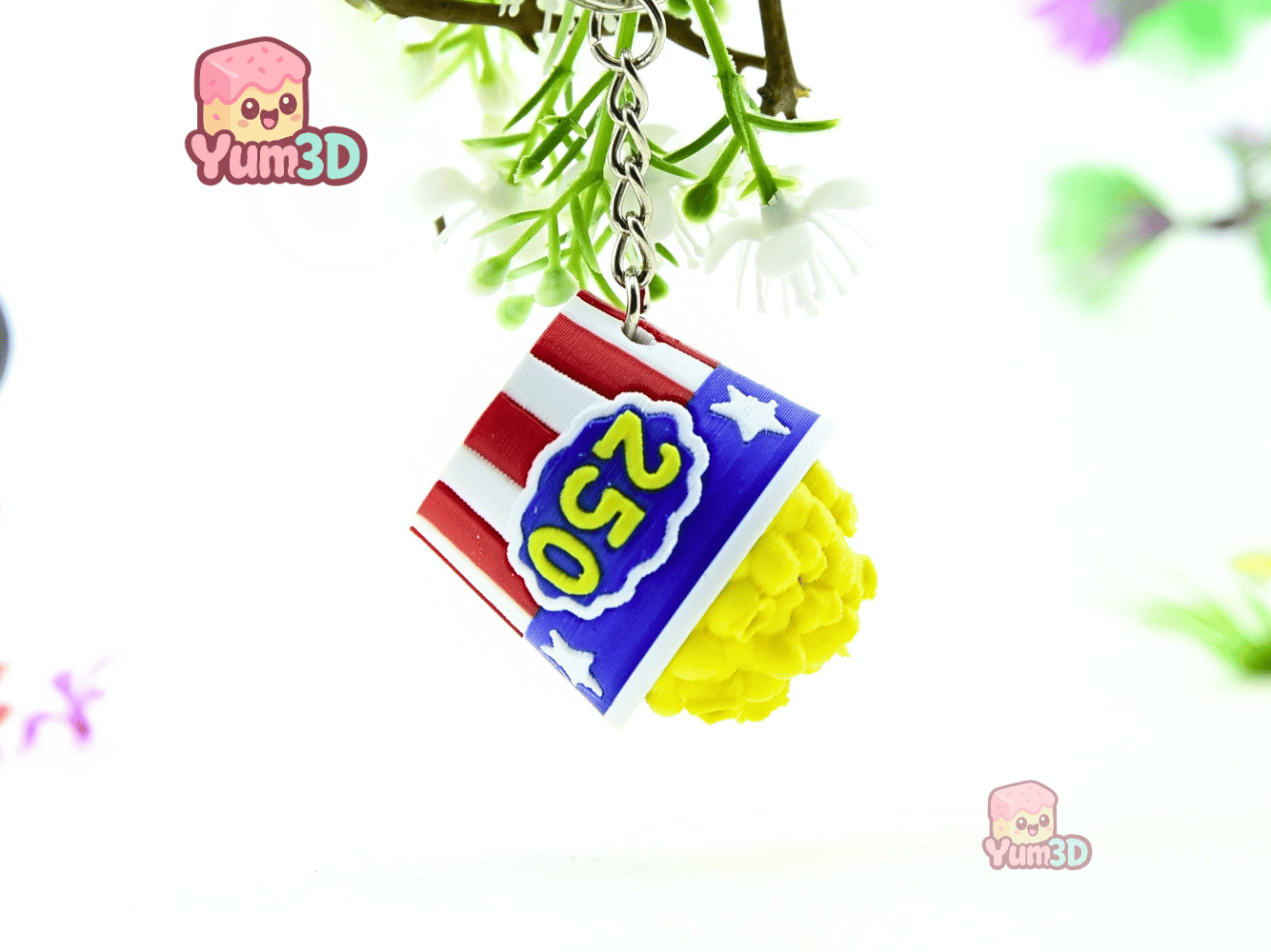 Yum3D-America 250 Popcorn Bucket for July 4th Fidget Clicker Keychain_07.png