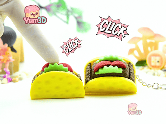 Yum3D-Taco for Food Lovers Fidget Clicker Keychain_01.png