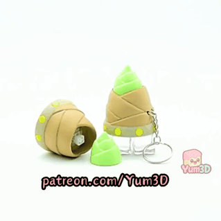 Yum3D-Clicky Bamboo Shoot Fidget Clicker Keychain_11.gif