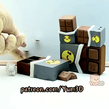 Yum3D-Cute Chocolate Bar Magnet-Insert Clicker Keychain_11.gif