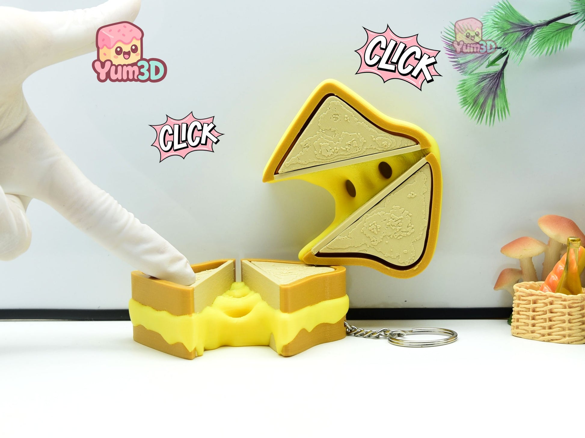 Yum3D-Melty Grilled Cheese Fidget Led Clicker Keychain_01.jpg