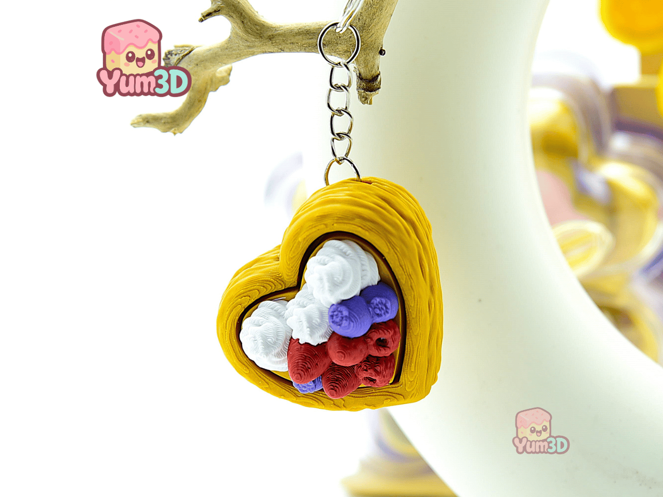 Yum3D-Valentine Heart Fruit Tart Fidget Clicker Keychain_07.png