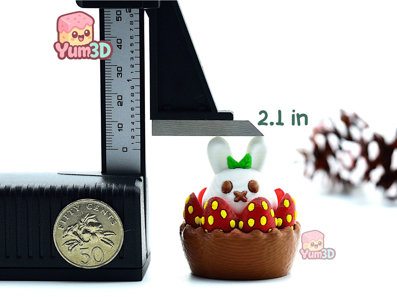 Yum3D-Strawberry Tart Bunny Fidget Clicker Keychain_04.png