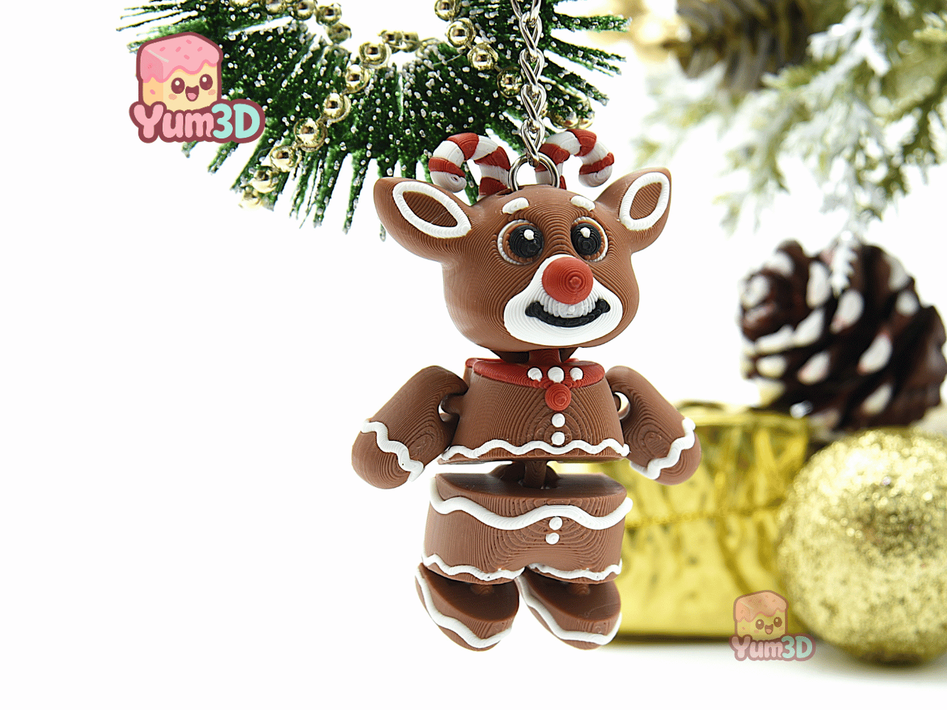 Yum3D-Christmas Gingerbread Reindeer Articulated Keychain_06.png