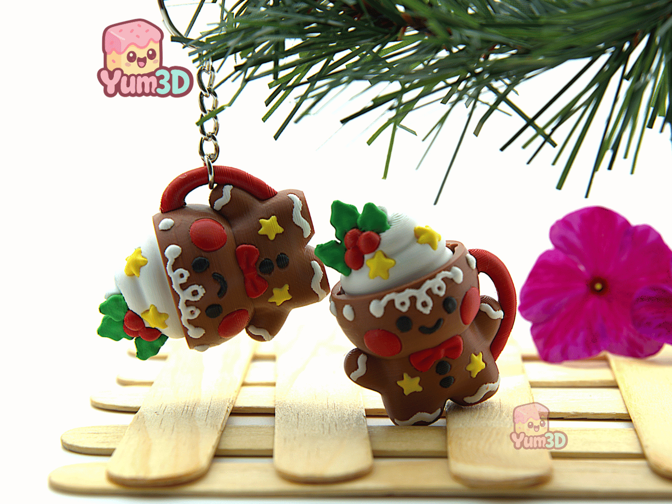 Yum3D-Christmas Ginger Cookie Mug Fidget Clicker Keychain_06.png