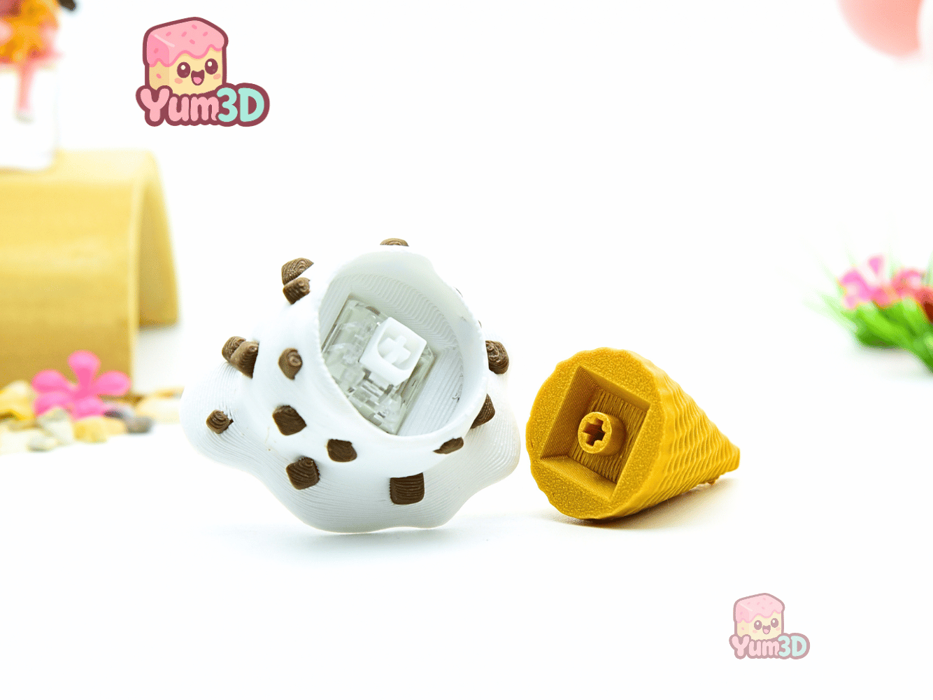 Yum3D-Melted Ice Cream for Food Lovers Fidget Clicker Keychain_03.png