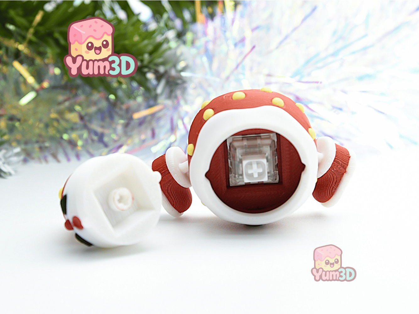 Yum3D-Snowy Holiday Strawberry Articulated Fidget Clicker Keychain_03.png