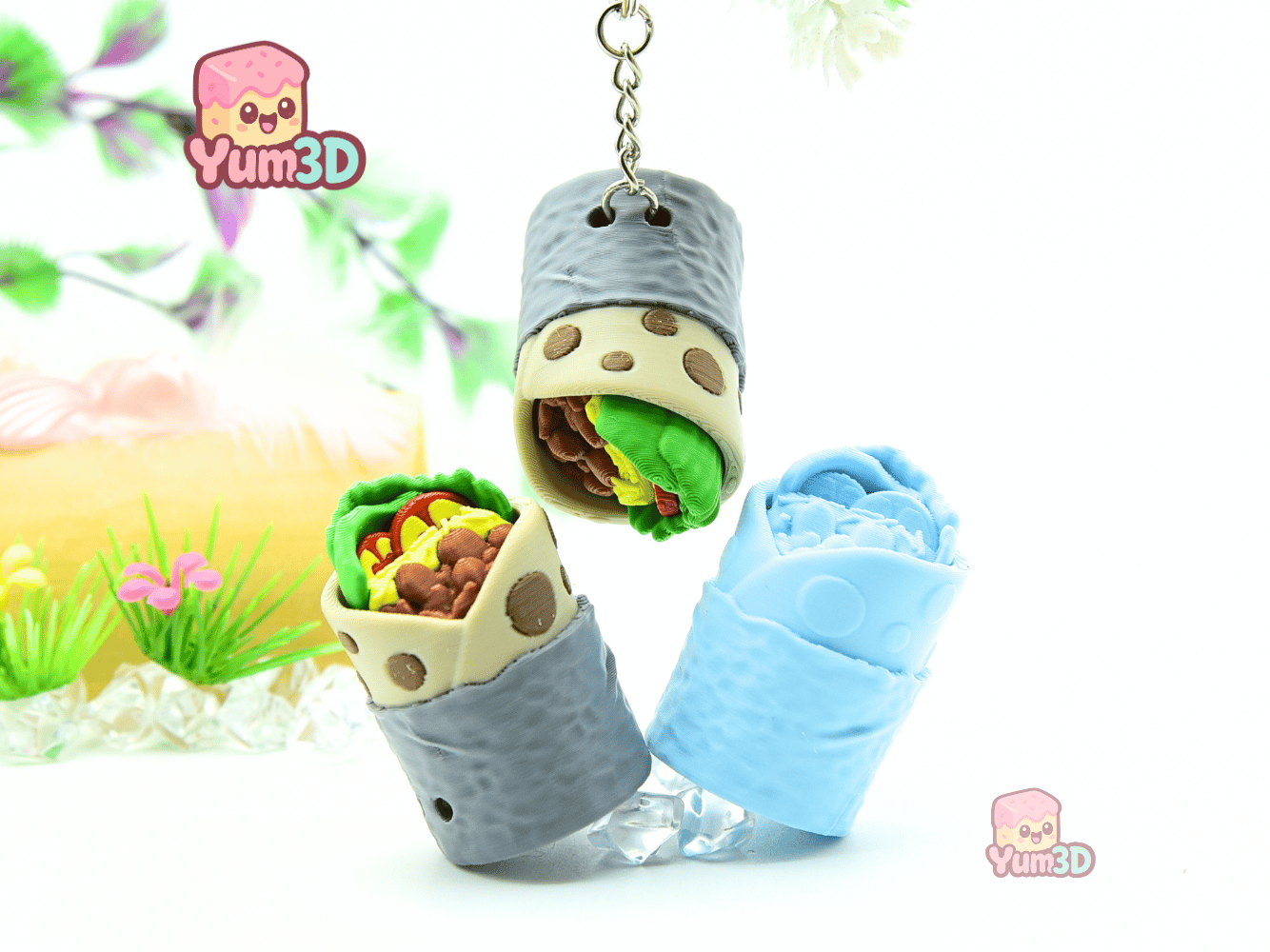 Yum3D-Burrito for Food Lovers Fidget Clicker Keychain_05.png
