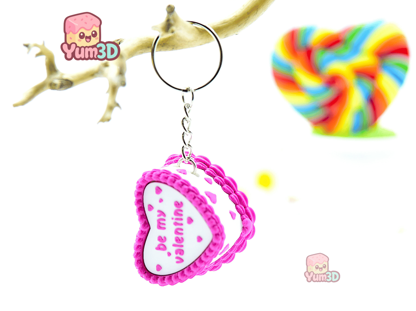 Yum3D-Valentine Retro Heart Cake Fidget Clicker Keychain_07.png