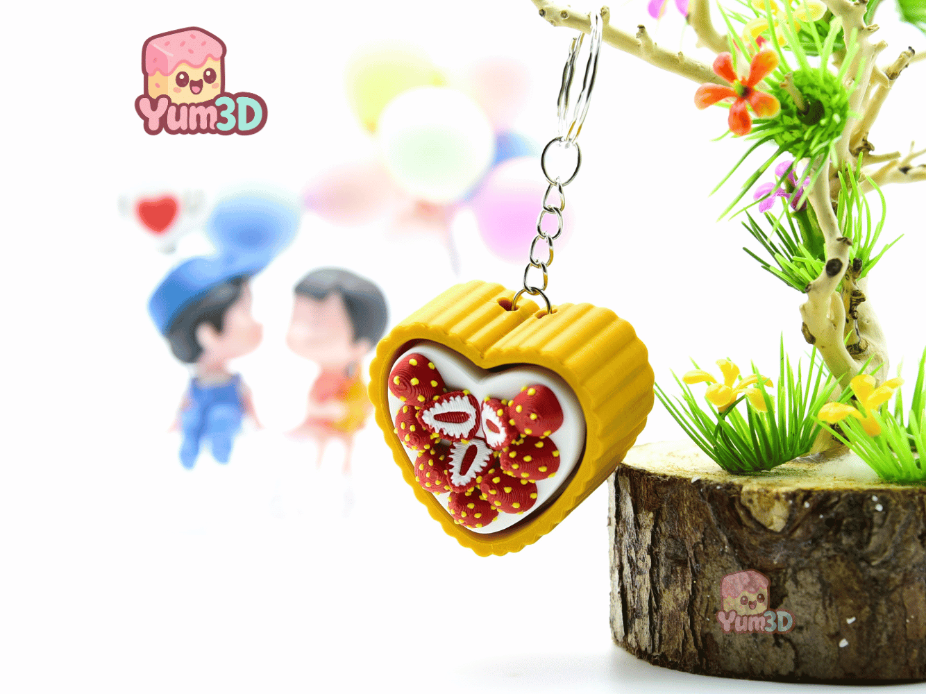 Yum3D-Strawberry Tart Fidget Clicker Keychain_07.png