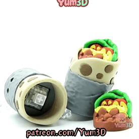 Yum3D-Burrito for Food Lovers Fidget Clicker Keychain_11.gif