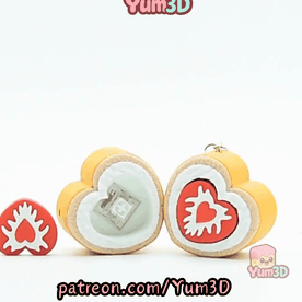 Yum3D-Heart Roll Cake Fidget Clicker Keychain_11.gif