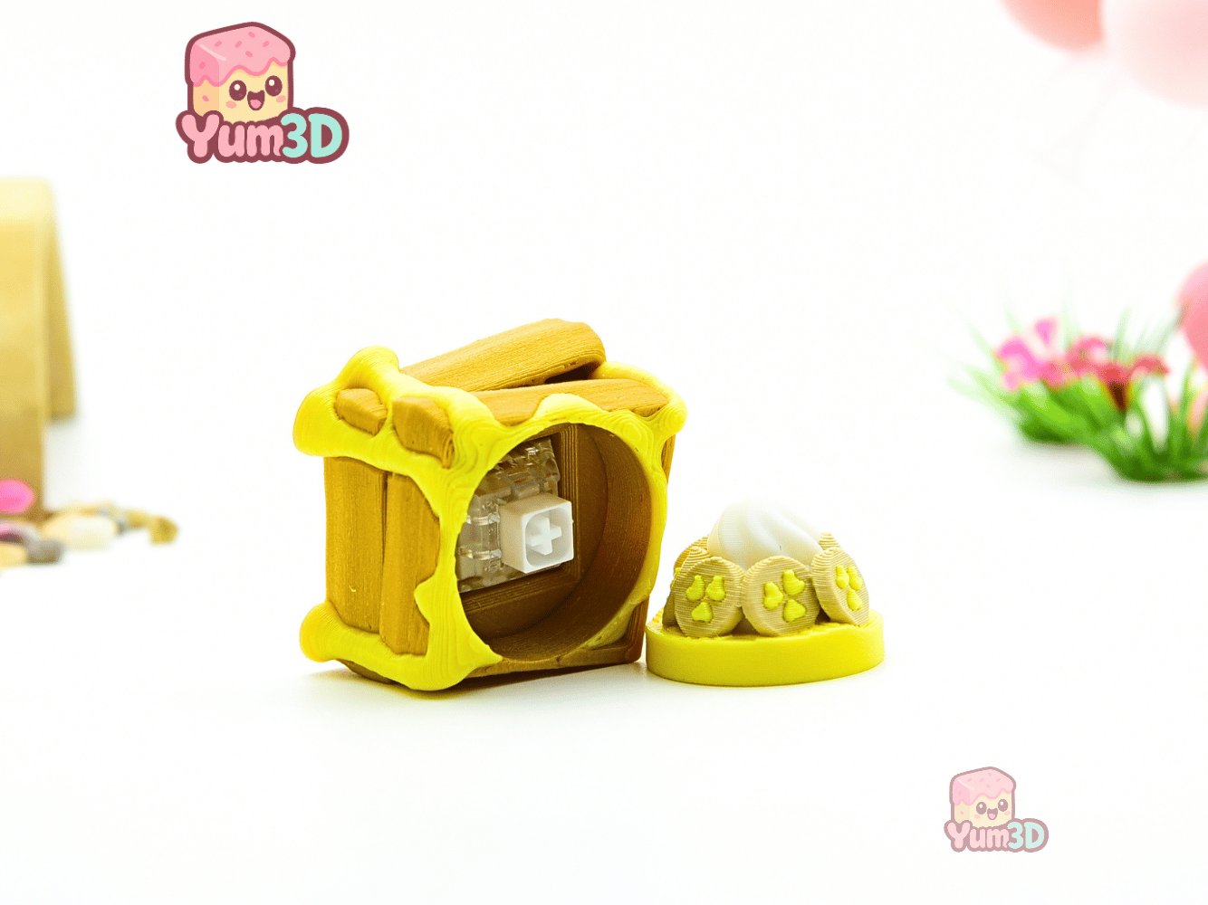 Yum3D-Pancake and Waffle Stack Set of Clicker Keychains_03.png