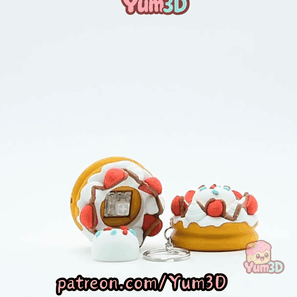 Yum3D-Funnel Cake Fidget Clicker Keychain_11.gif