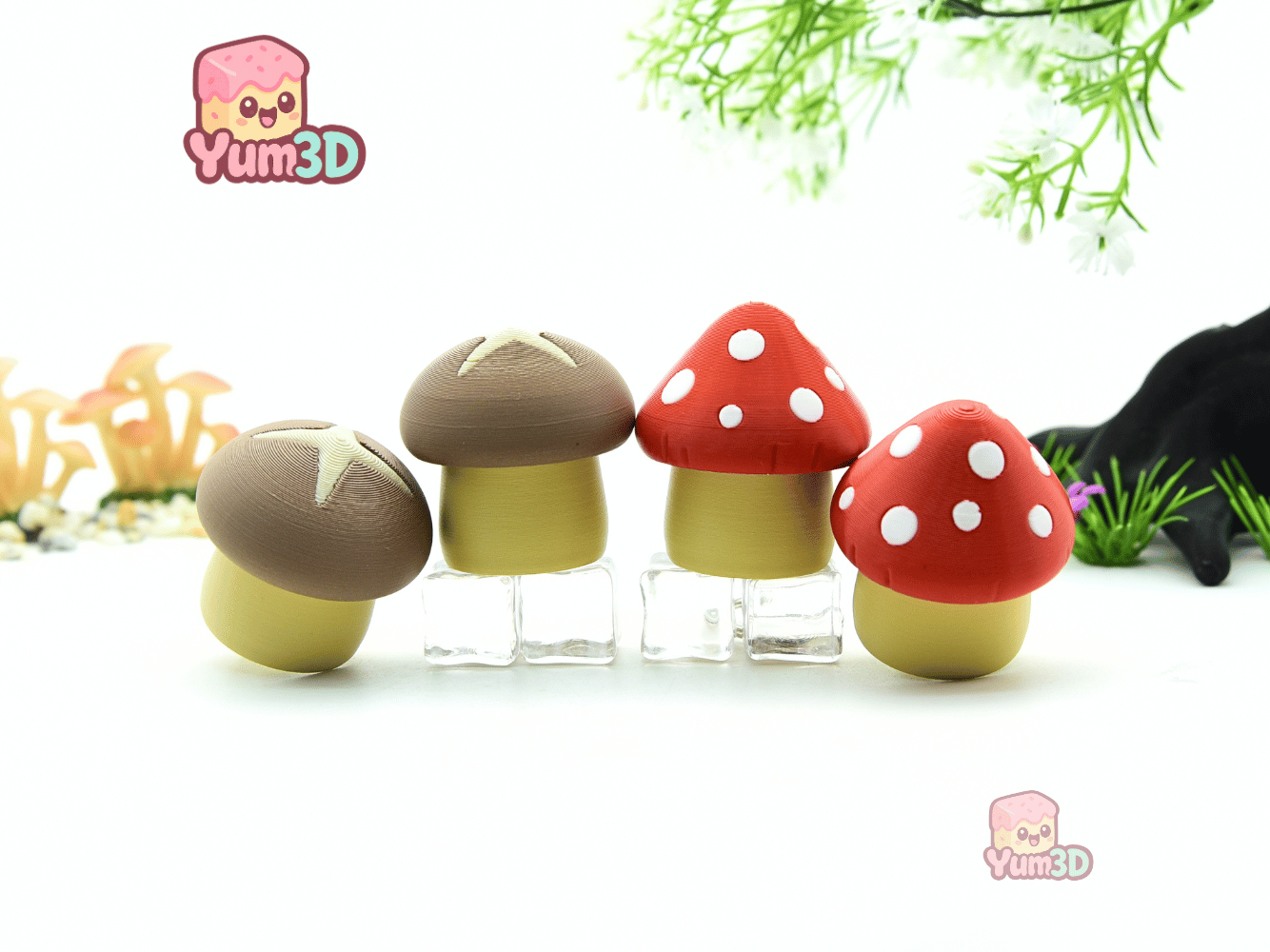 Yum3D-Mushroom Duo for Mushroom Lovers Fidget Clicker Keychain_10.png