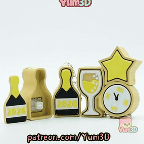 Yum3D-New Year's Celebration Cookies Set of Clicker Keychains_11.gif