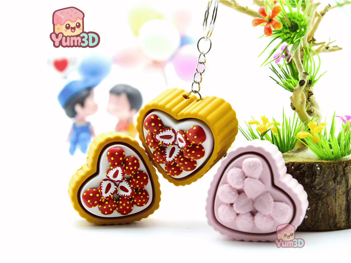 Yum3D-Strawberry Tart Fidget Clicker Keychain_05.png