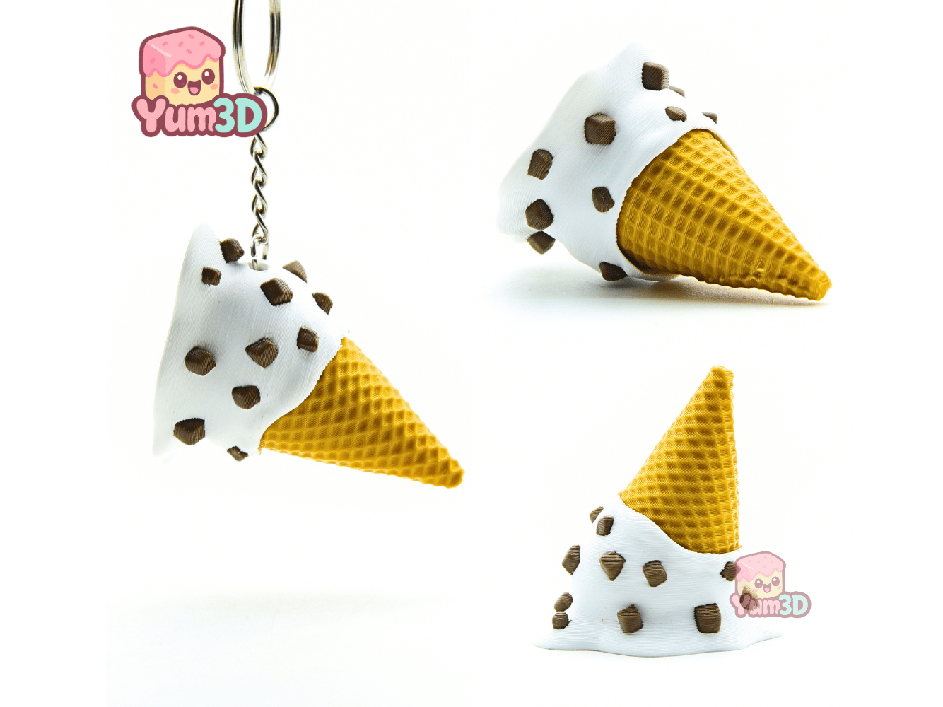 Yum3D-Melted Ice Cream for Food Lovers Fidget Clicker Keychain_02.png