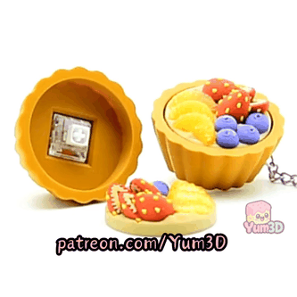 Yum3D-Fruit Cream Tart Fidget Clicker Keychain_11.gif