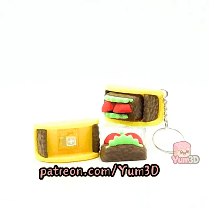 Yum3D-Taco for Food Lovers Fidget Clicker Keychain_11.gif